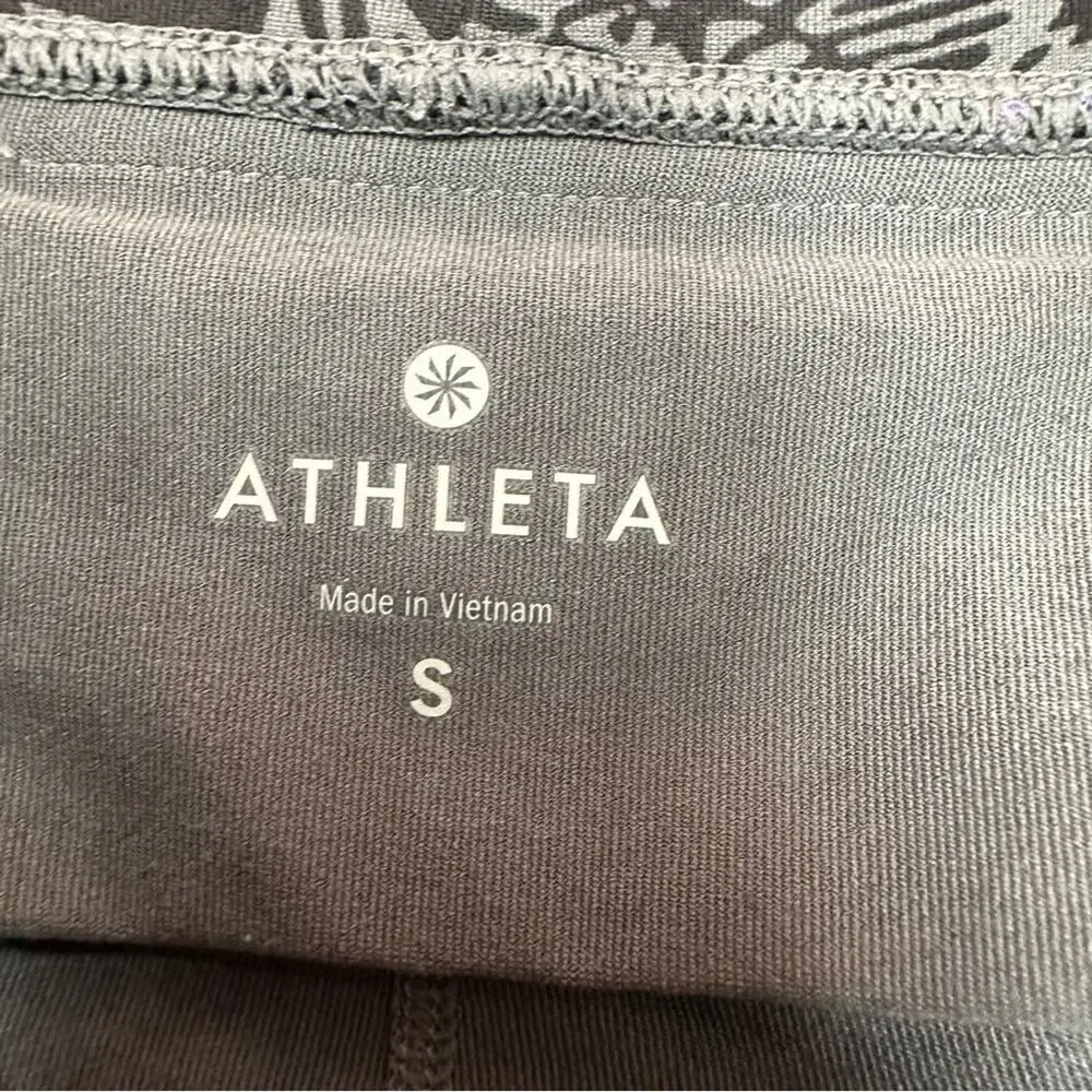 Athleta  Grey Asphalt Starfruit Bare To Run Capri  581373